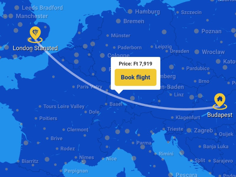 Ryanair Budapest London Stansted