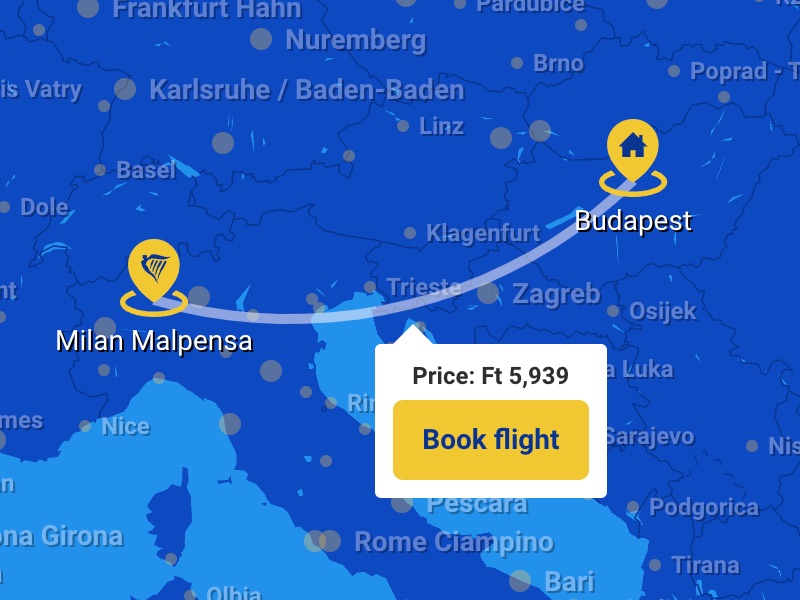 Ryanair Budapest Milánó